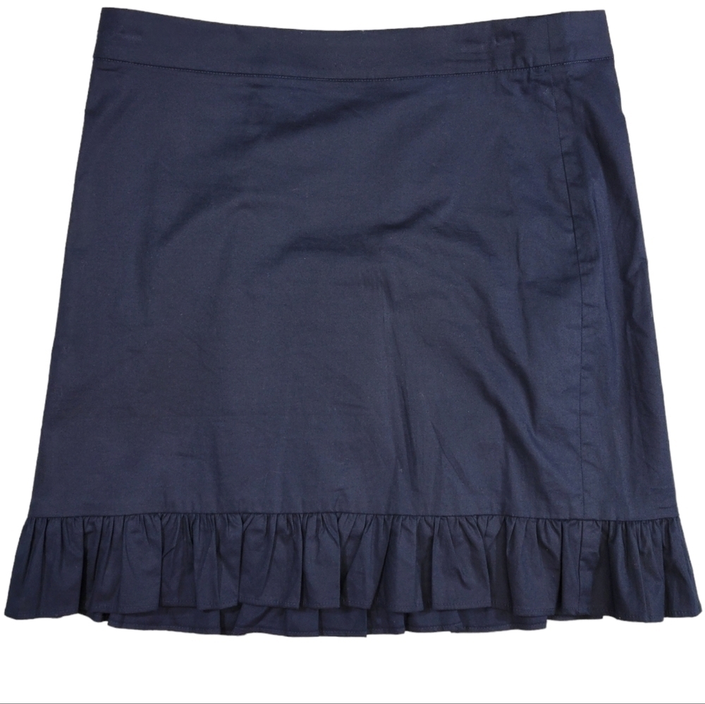 J. Crew Factory Navy Blue Mini‎  Skirt With Liner Size 6